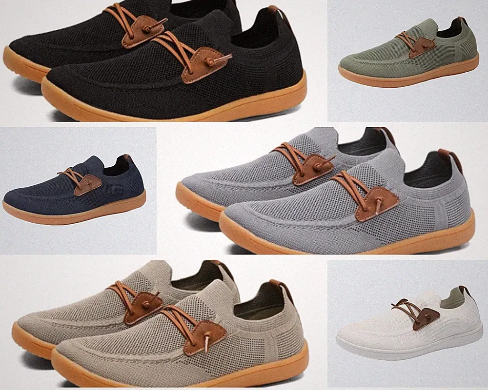 Barfuss Schuhe Herren Loafer Walkingschuhe Atmungsaktiv Weit Halbschuhe Slip On/