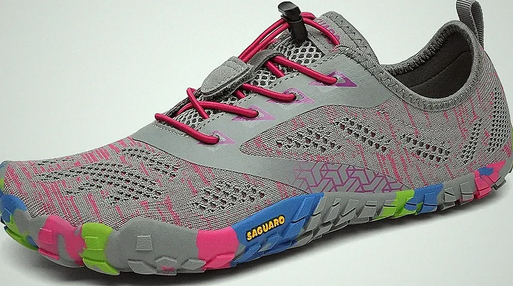 Barfußschuhe Herren Zero-Drop Sohle Schnürung Outdoor Fitnessschuhe Rutschfest
