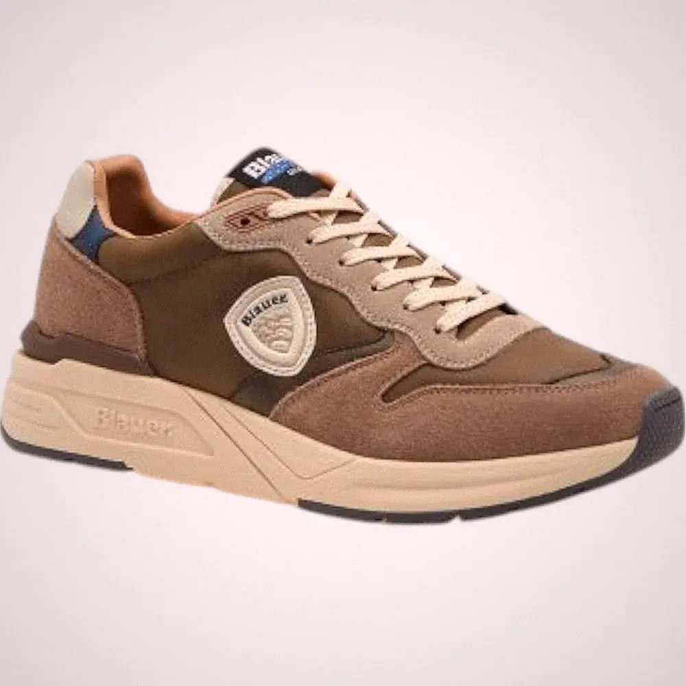 BLAUER Herren Sneaker Art. F5RAY02/NUS Farbe Taupe Militärgrün Nr. 45