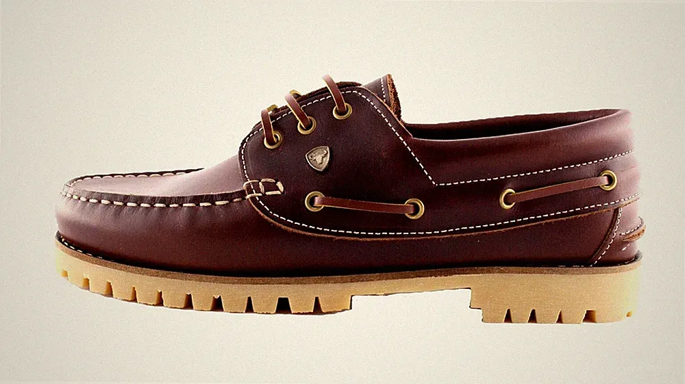 Bootsschuhe Herren Braun Echtleder Segelschuhe Deckschuhe Made in Portugal