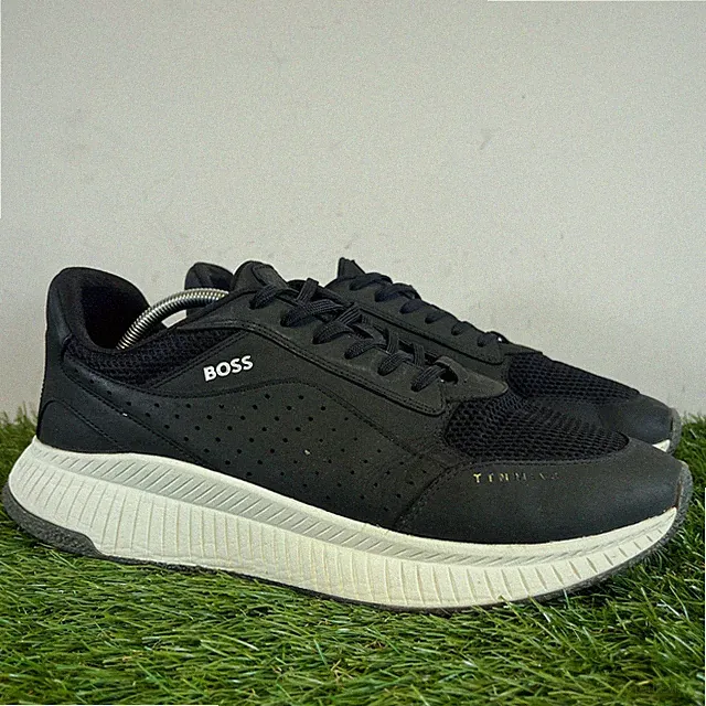 Boss Turnschuhe Herren Größe 9,5 schwarz TTNM Evo Runn sportlicher Performance Laufschuh