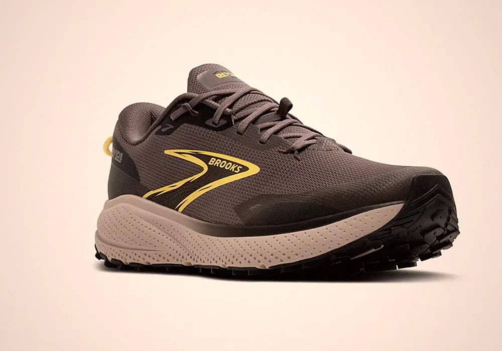 Brooks Divide 6 Herren Trail Laufschuhe Turnschuhe Uk 8,5 Rabbit/Schwarz/Golden Neu
