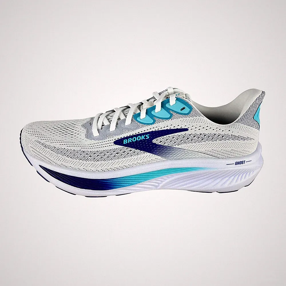 Brooks Ghost 17 Herren Neutral Laufschuhe White/Beacon Blue/Ipanema 1104421D135