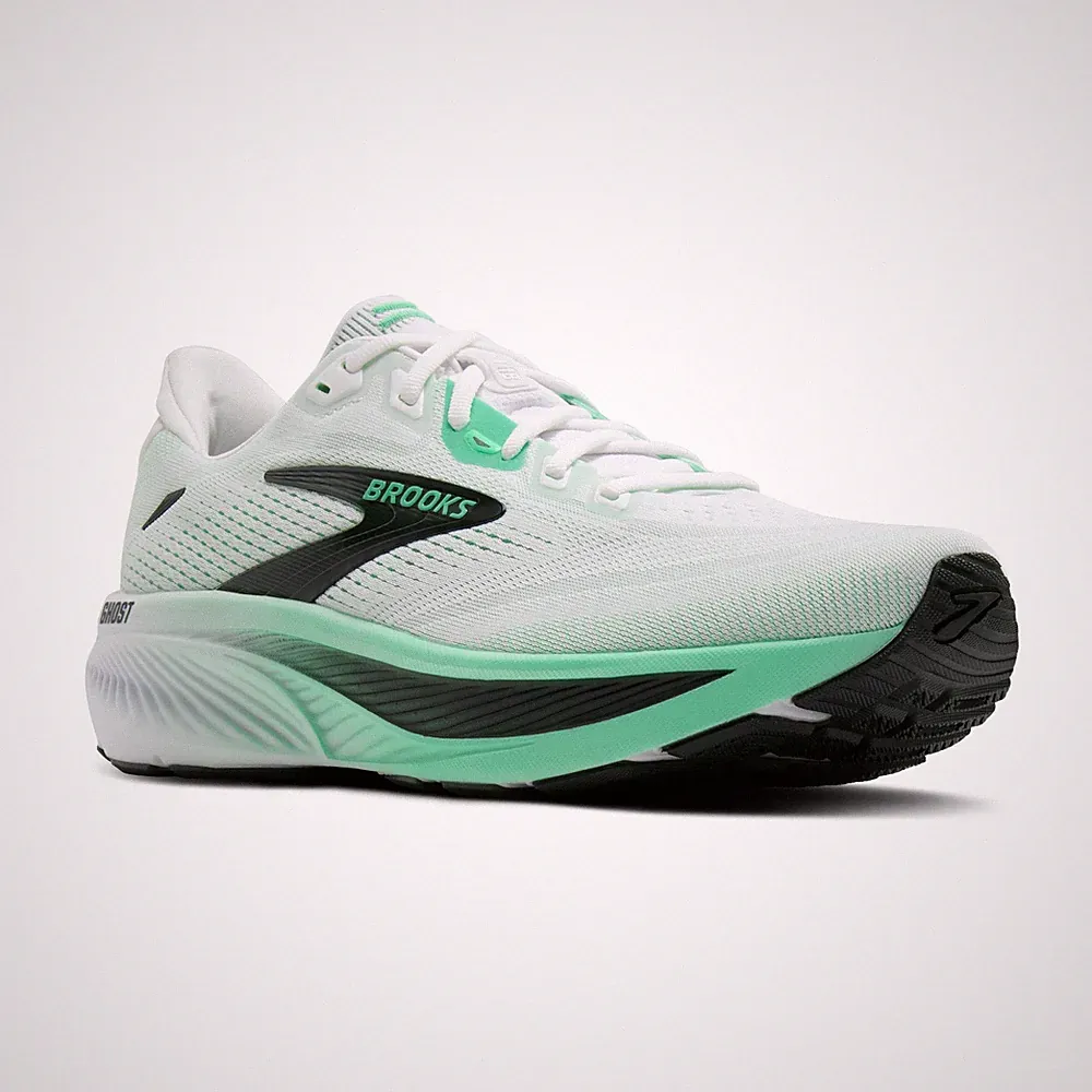 Brooks Ghost 18 Herren Laufschuhe Neutral Cushion 110493 D 183 White/Spring