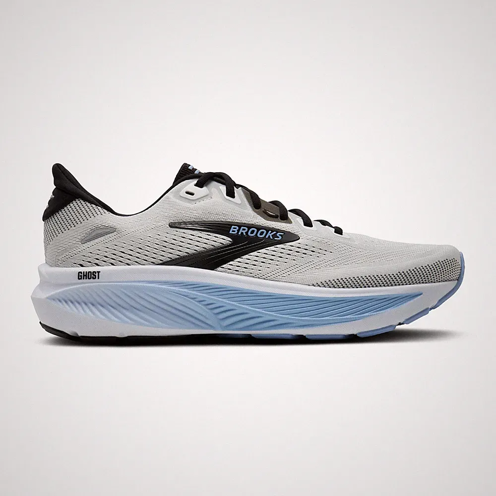 Brooks Ghost 18 Wide Herren Laufschuhe Neutral Cushion 110493 2E 172 White
