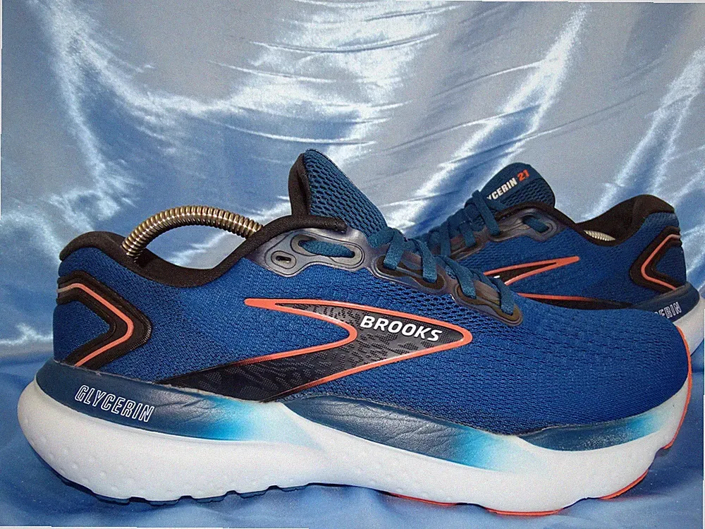 BROOKS GLYCERIN 21 SNEAKER GR 44 45 SCHUHE LAUFSCHUHE ADRENALIN CUMULUS BLAU D91