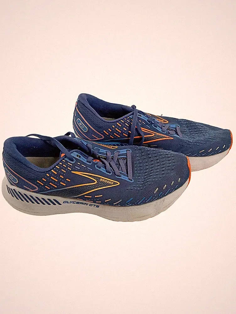 Brooks Glycerin GTS 20 Herren Laufschuhe Blau Orange Gr. 42 Sportschuhe