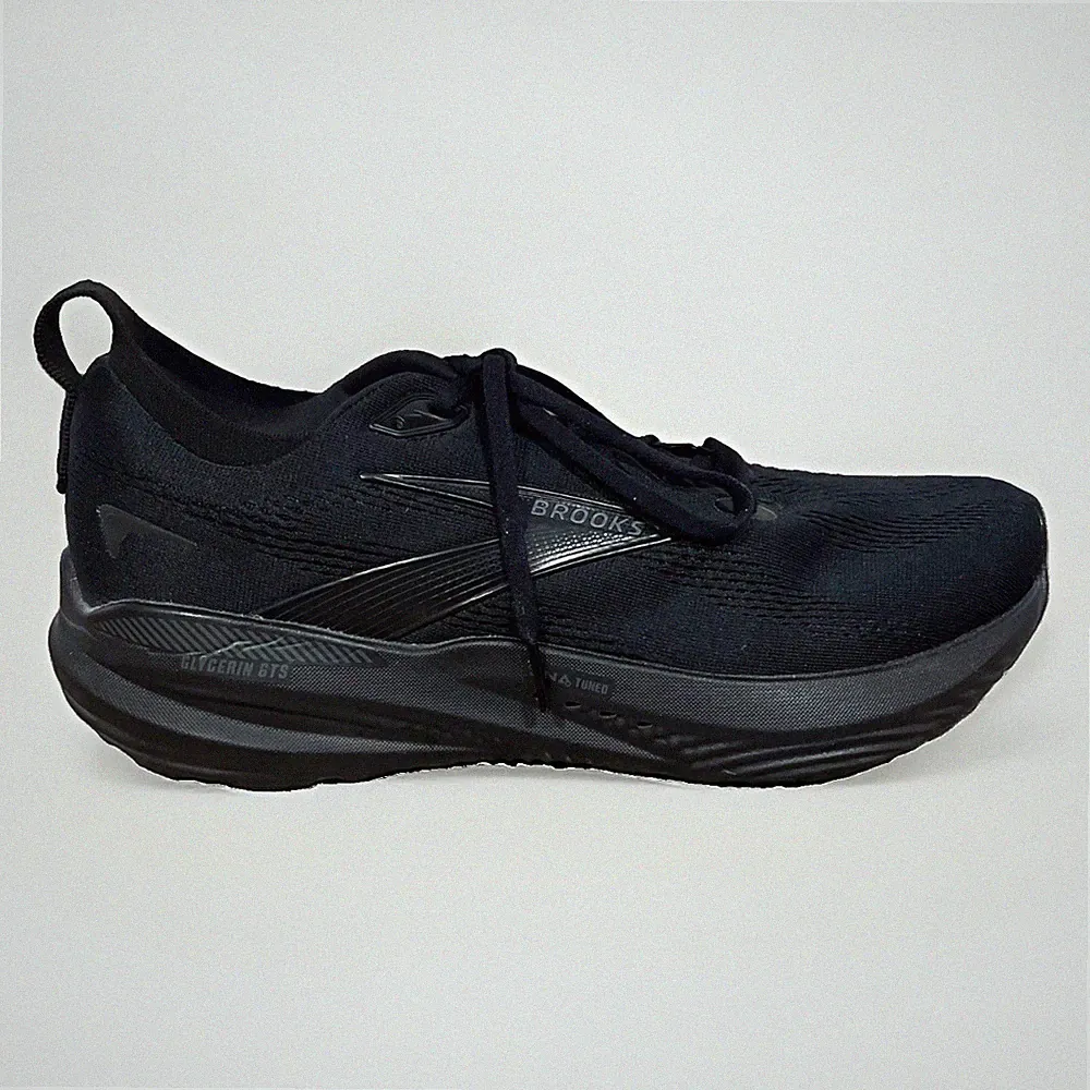 Brooks Glycerin GTS 22 Mens Size 10 Wide (2E) Running Athletic Shoes Black