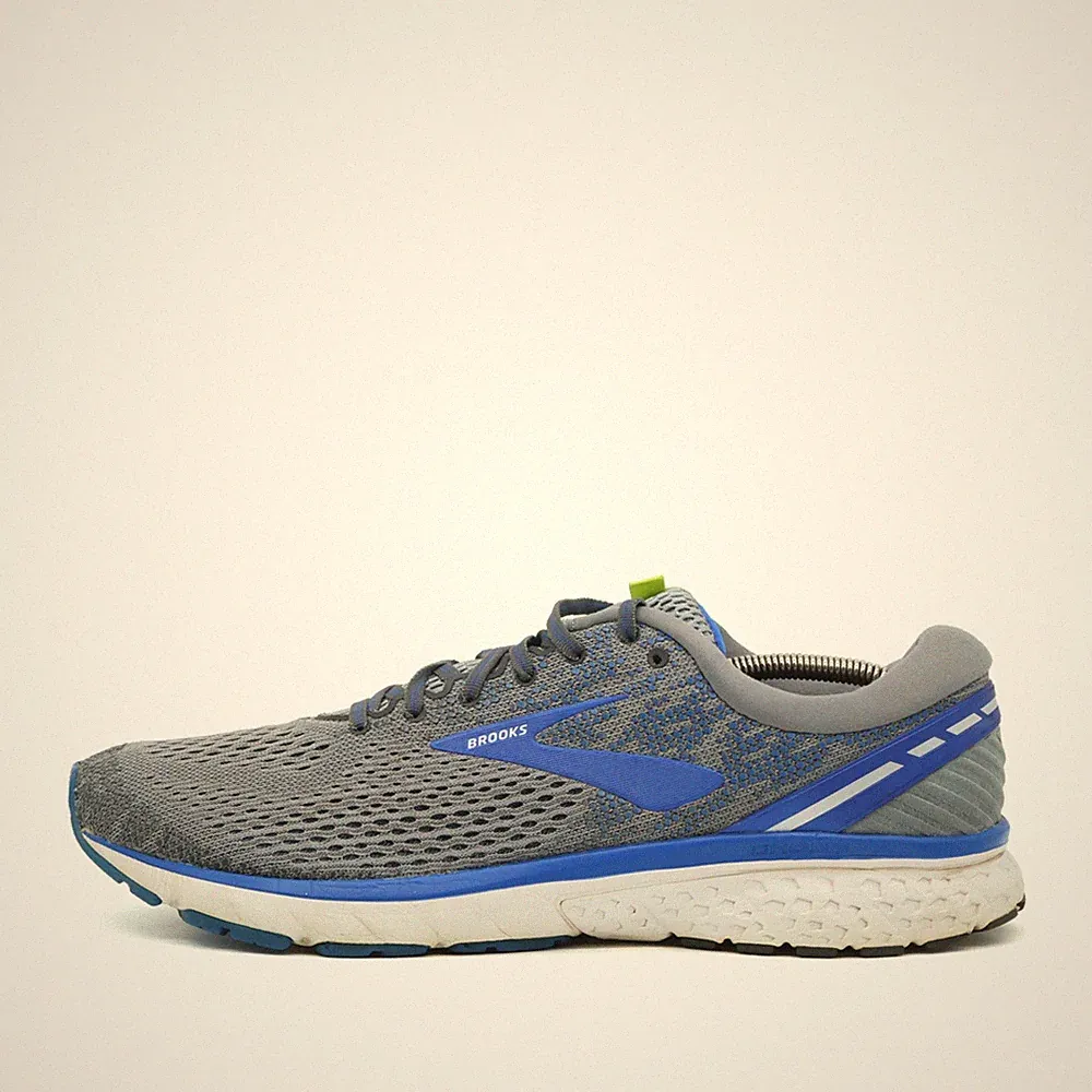 Brooks Herren Ghost 11 Sneaker Grau/Blau Low-Top Sohle Laufschuh EU 47.5