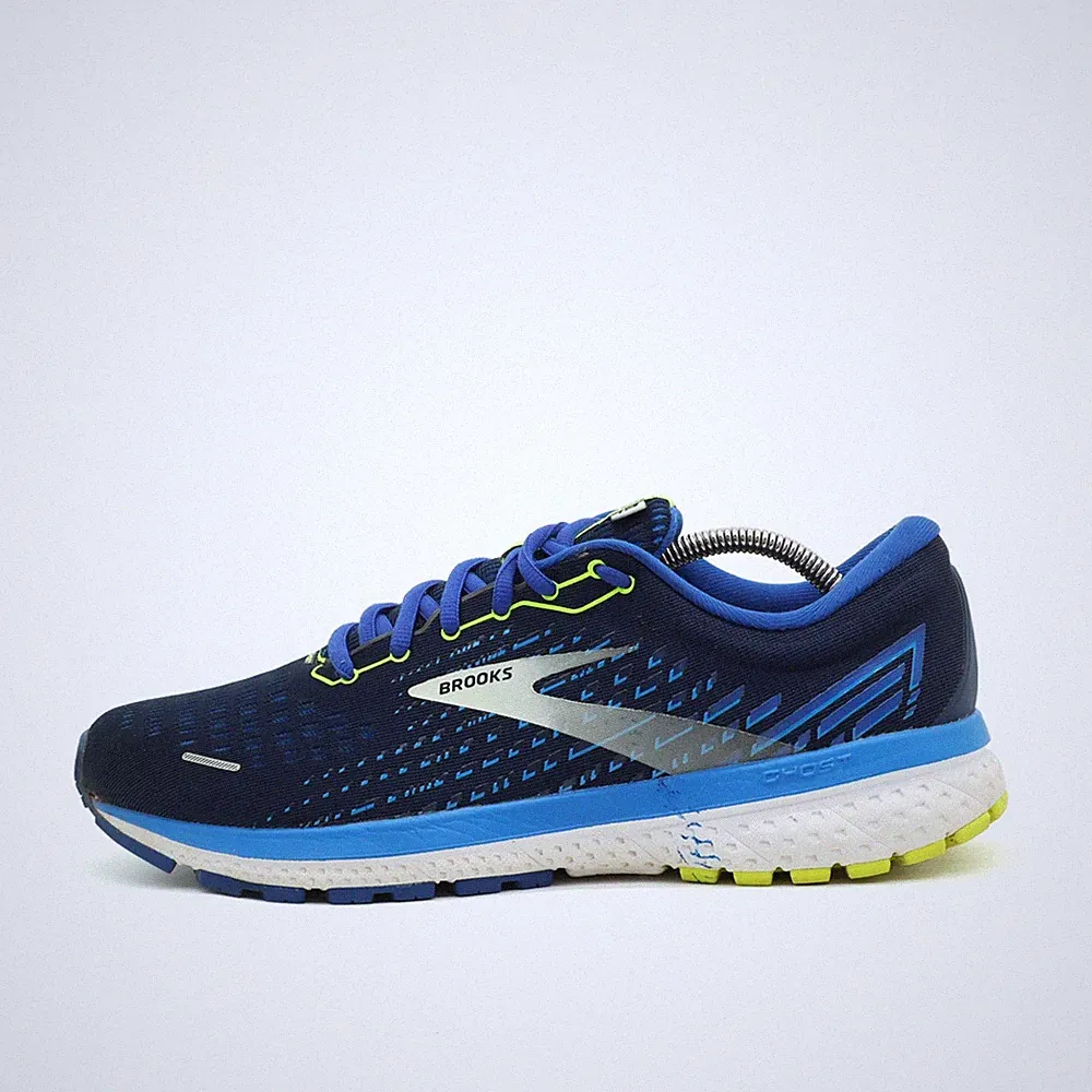 Brooks Herren Ghost 12 Schuhe Blau/Gelb Mesh Leichtgewicht Laufschuh EU 43