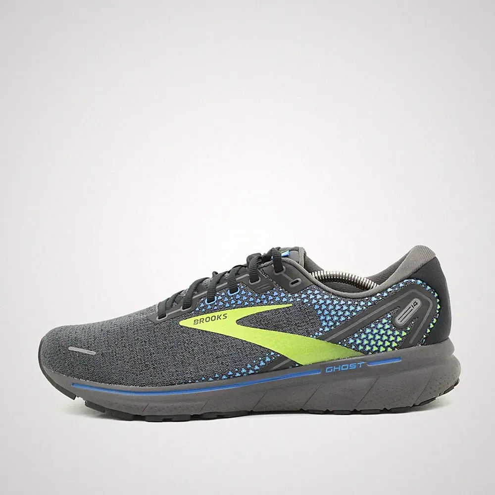 Brooks Herren Ghost 14 Schuhe Blau/Gelb/Grau Mesh Low-Top Leicht Laufschuh EU 45