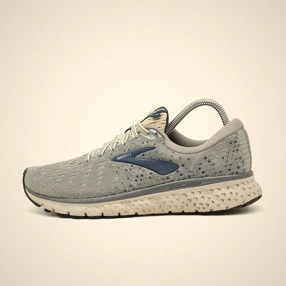 Brooks Herren Glycerin 17 Sportschuh Grau/Blau Mesh Atmungsaktiv Laufschuh EU 43