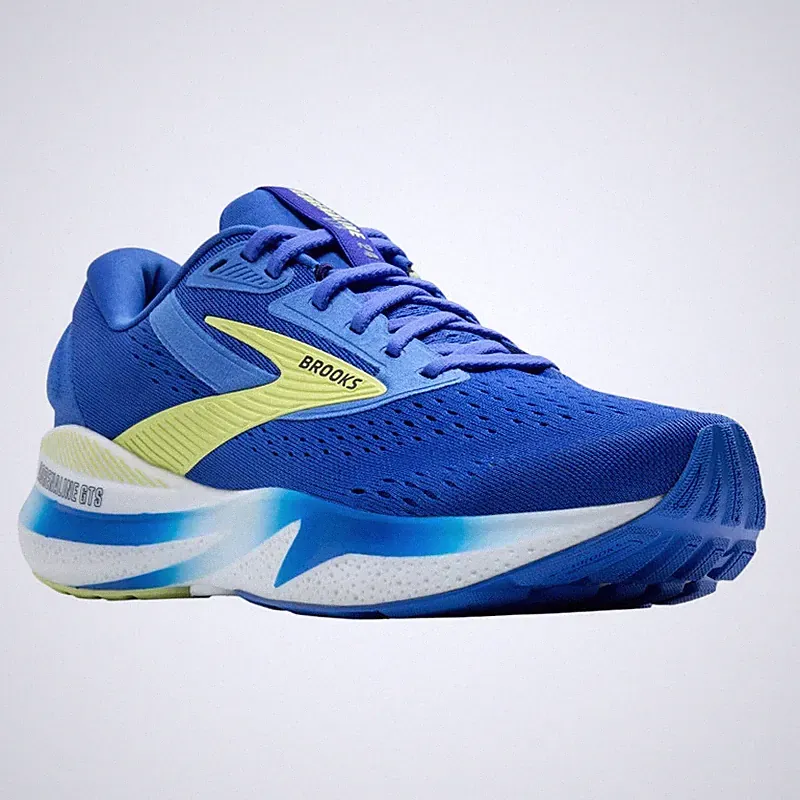 Brooks Herren Medium Adrenaline GTS 24 Laufschuhe (kobalt/neogelb/peacoat)