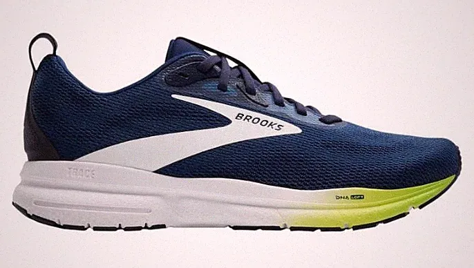 Brooks Herren Medium Trace 4 Laufschuhe (Navy/Peacoat/Acid Lime)