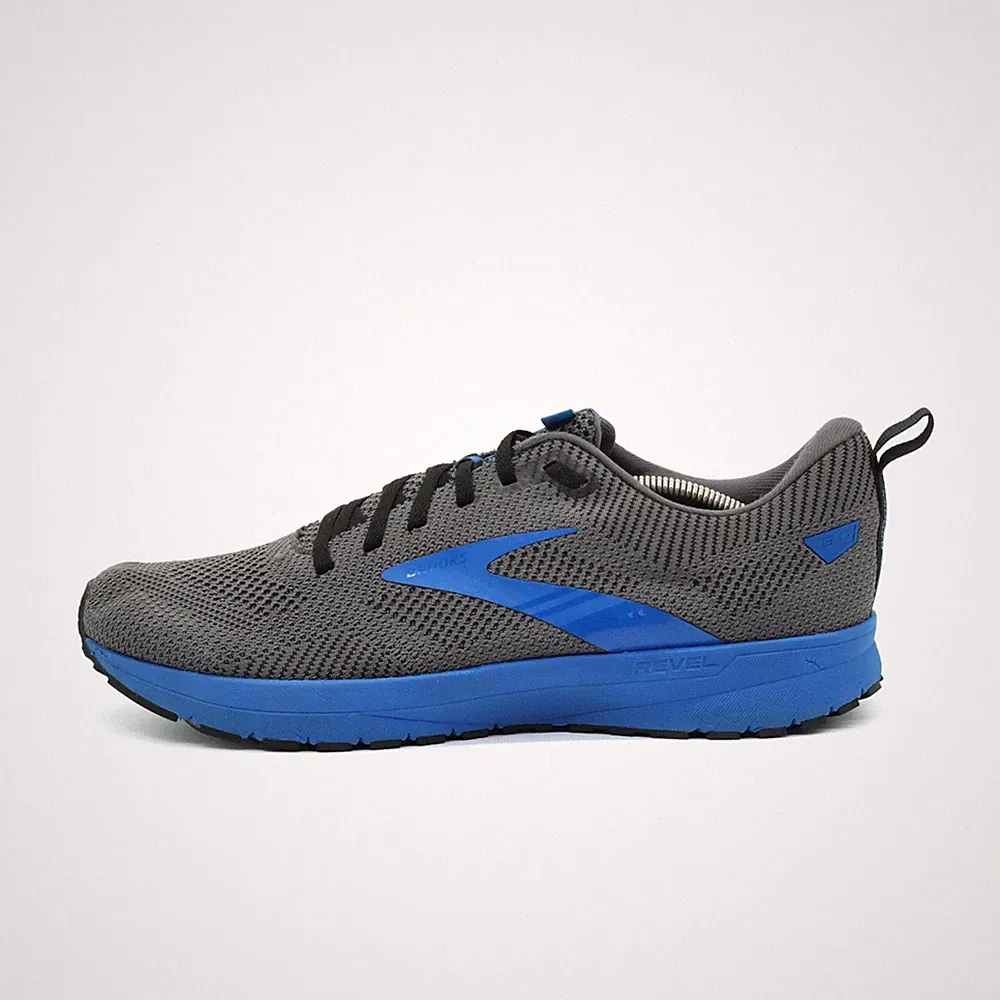 Brooks Herren Revel 5 Sportschuhe Grau/Blau Mesh Komfortabel Laufschuhe EU 45