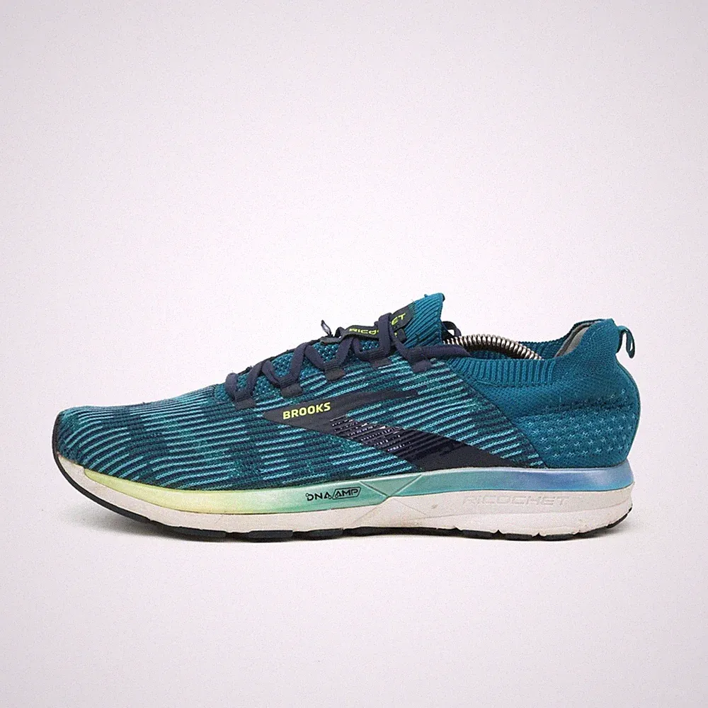 Brooks Herren Ricochet 1 Sneaker Blau Mesh Low-Top DNA AMP Laufschuh EU 45