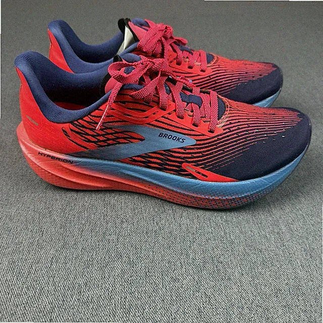 Brooks Hyperion Max Womens Size 9 Red Blue Athletic Running Shoes 1203771B659