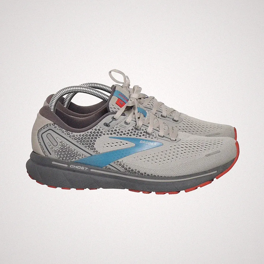 Brooks, Laufschuhe, Größe: 41, model: ghost 14, Grau/Blau/Rot, Herren #Bw4