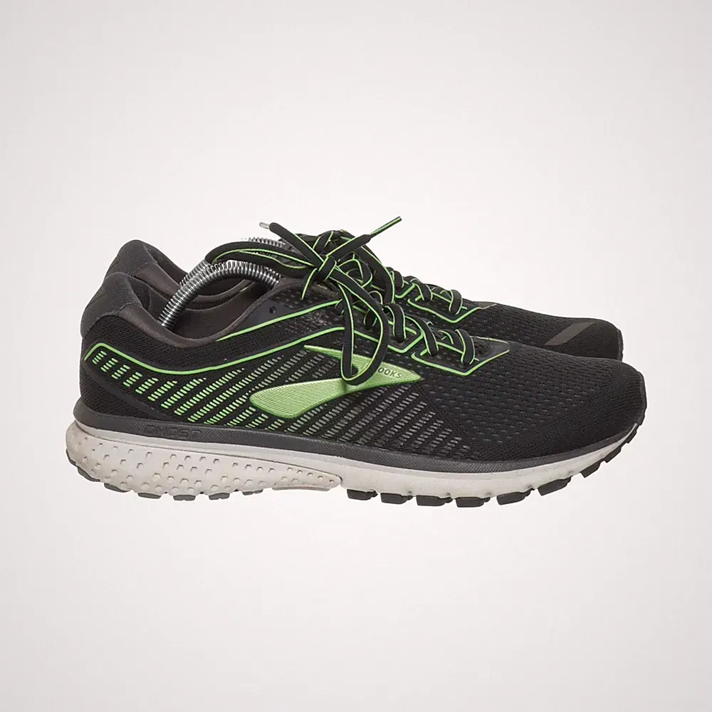 Brooks, Laufschuhe, Größe: 44 1/2, model: ghost 12, Schwarz/Grün, Herren #Sjx