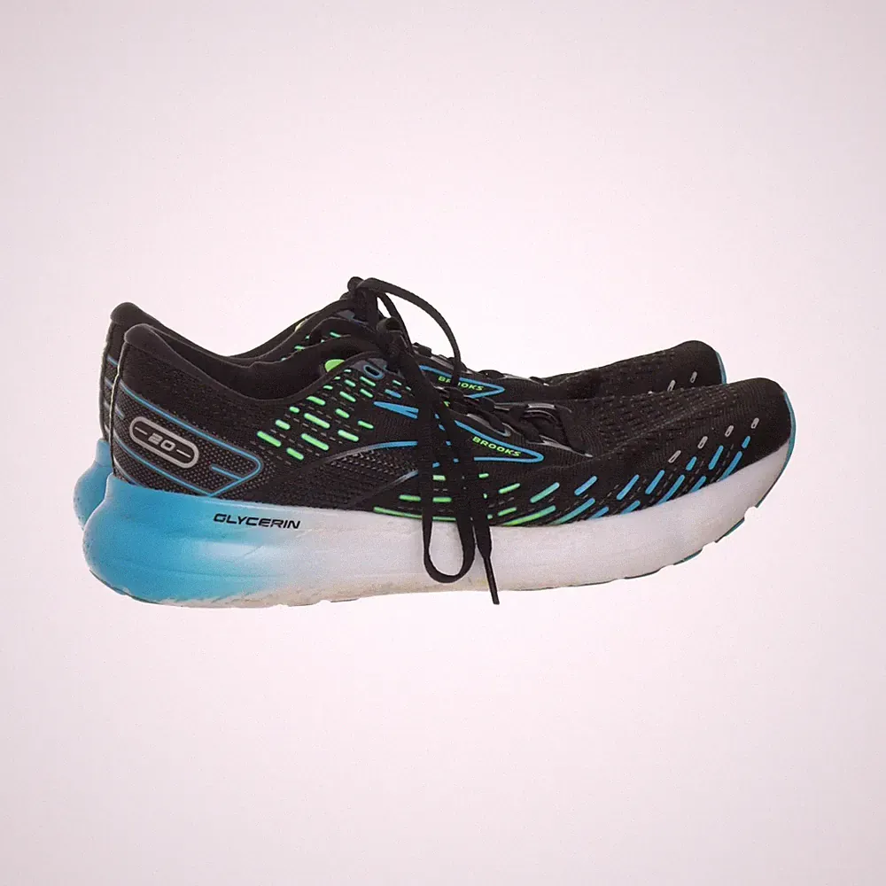 Brooks, Laufschuhe, Größe: 45, Schwarz/Blau/Grün, Herren #GXh