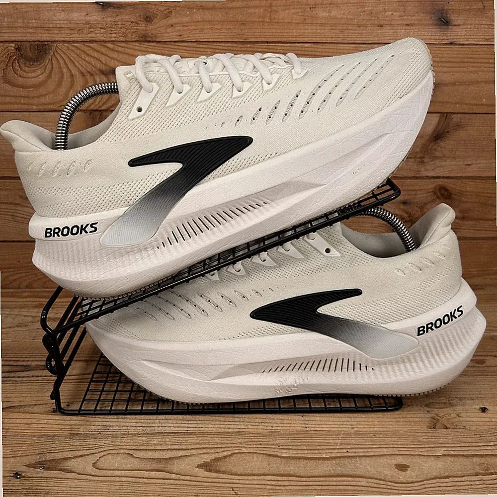 Brooks Turnschuhe Herren Größe UK 10 Glycerin Max 2 weiß Straßenlauf Marathon Schuhe