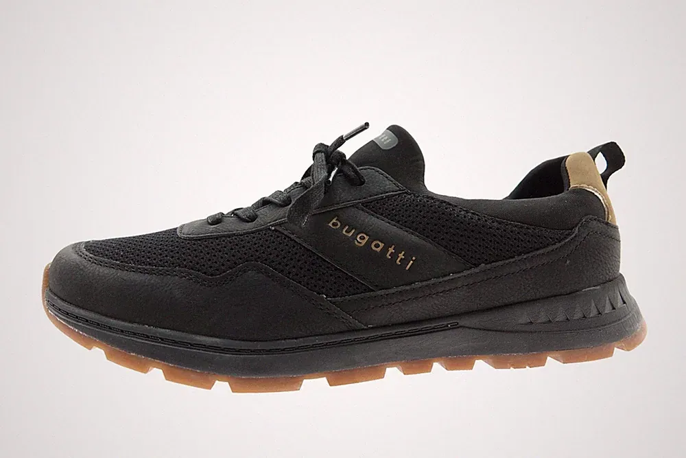 Bugatti Herren Schuhe Sneaker Laufschuhe Schürschuhe Gr. 46 Schwarz