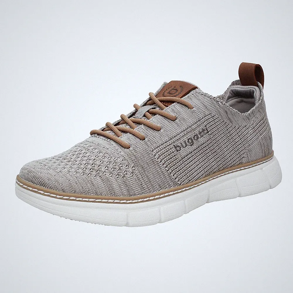 Bugatti Pasadena Lace Up - beige Stoff Sneaker - Herren Schuhe Sneaker