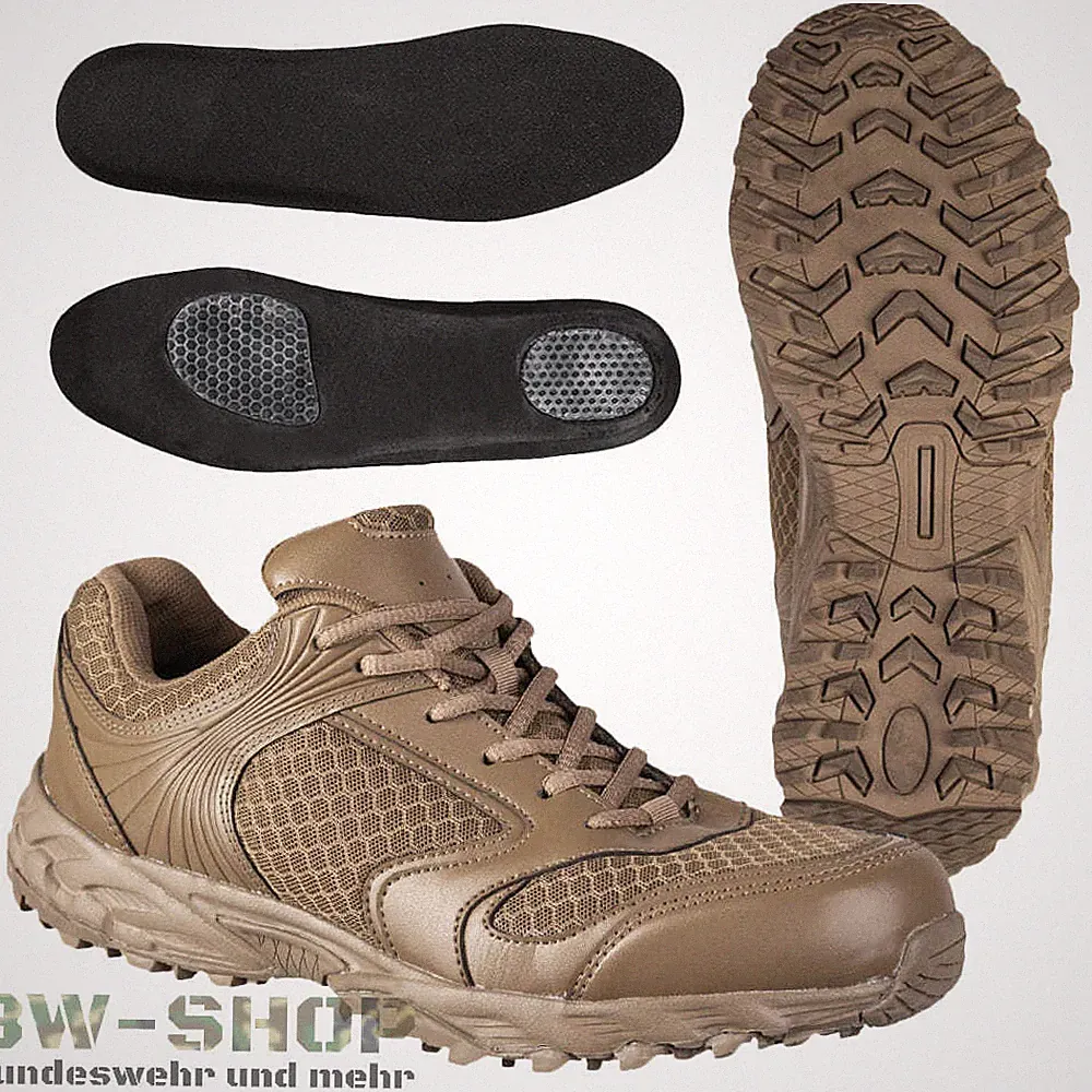 BUNDESWEHR SPORTSCHUHE GELÄNDE COYOTE BW GELÄNDESCHUHE LAUFSCHUHE TURNSCHUHE