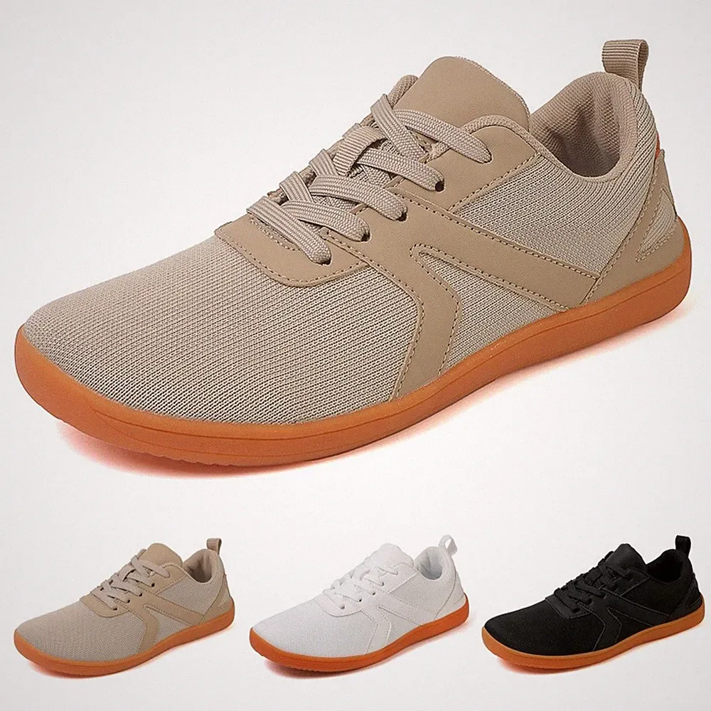 Casual Barfußschuhe Herren Damen Breite Trainingsschuhe Atmungsaktiv Laufschuhe