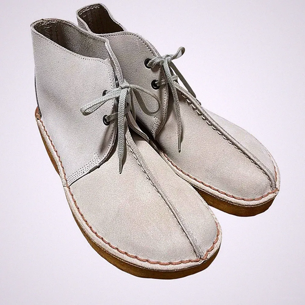 Clarks Desert Trek Herren 8US UK7,5 Sand Beige Leder Vintage Near Mint No Box