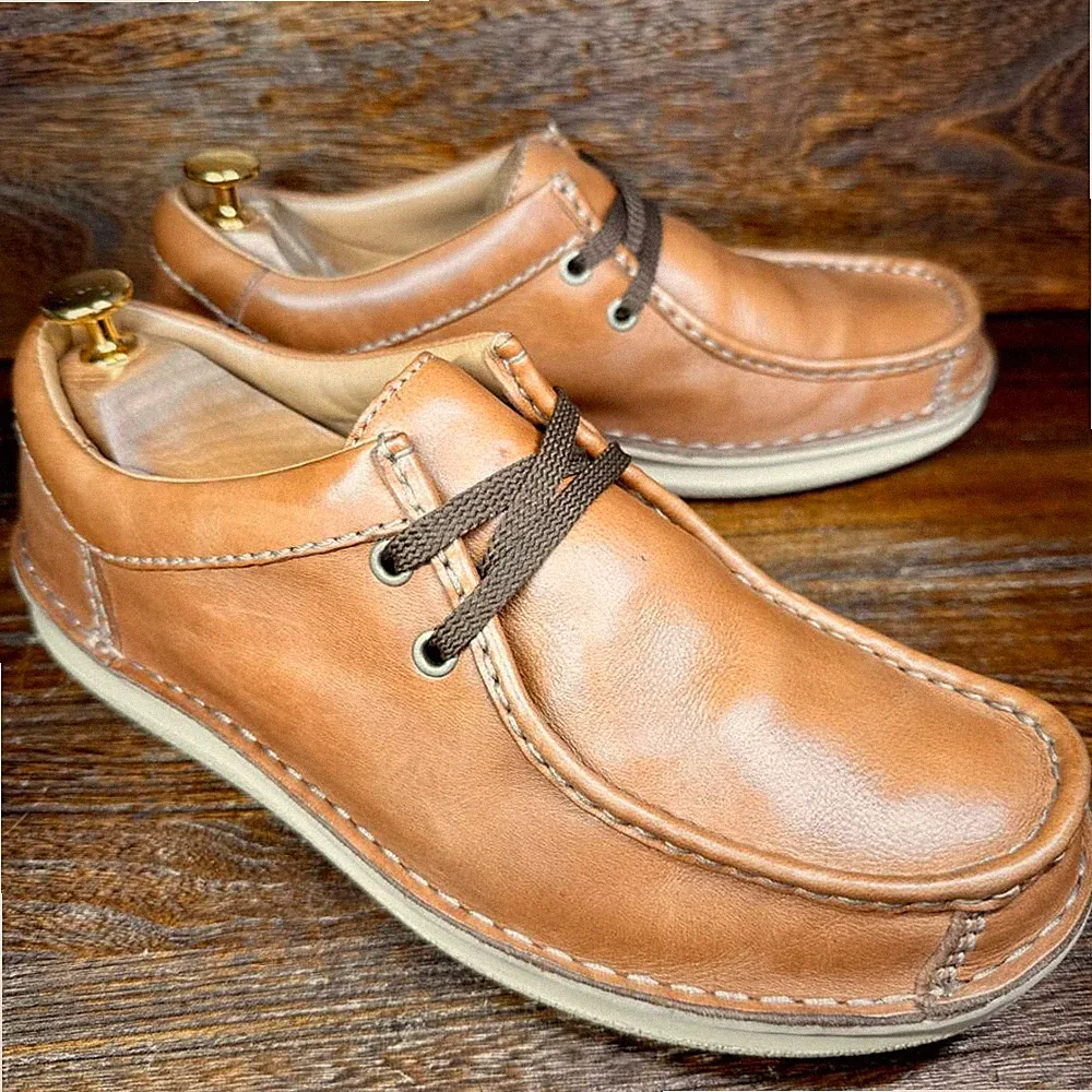 Clarks Herren Freizeit Leder Schuhe Braun UK7G/US7,0 Gebraucht, Guter Zustand