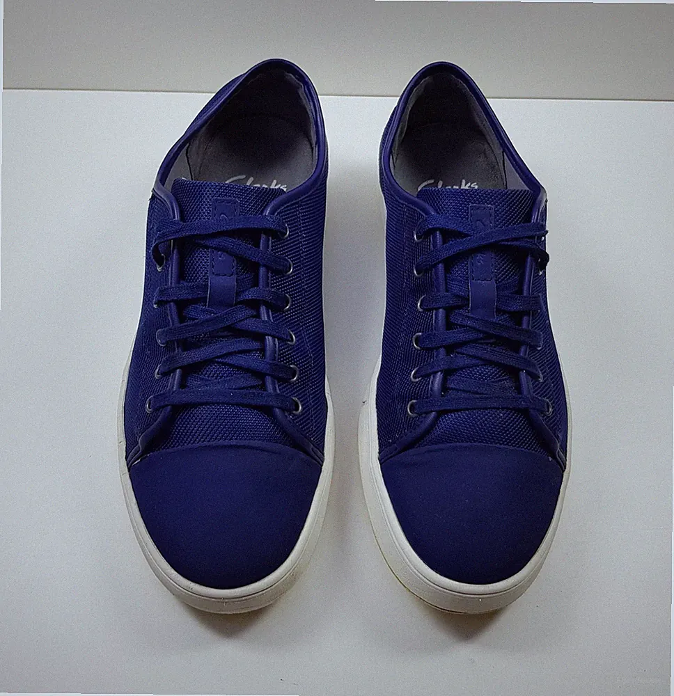 CLARKS LANDER CAP LOW-TOP HERREN GRÖSSE 10 UK EU44,5 MARINEBLAU SCHNÜRSCHUHE SNEAKER SCHUHE