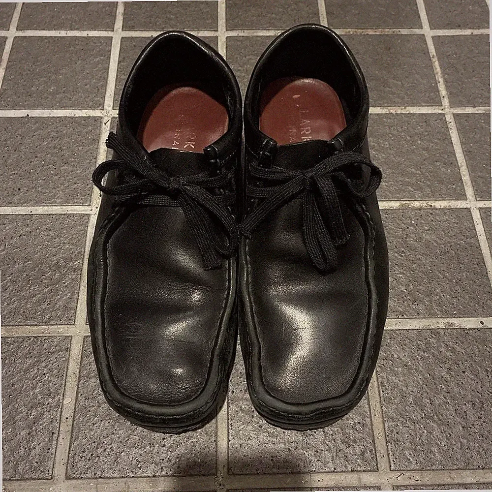Clarks Originals Wallabee Herren Leder Halbschuhe Schwarz 26cm Top Zustand