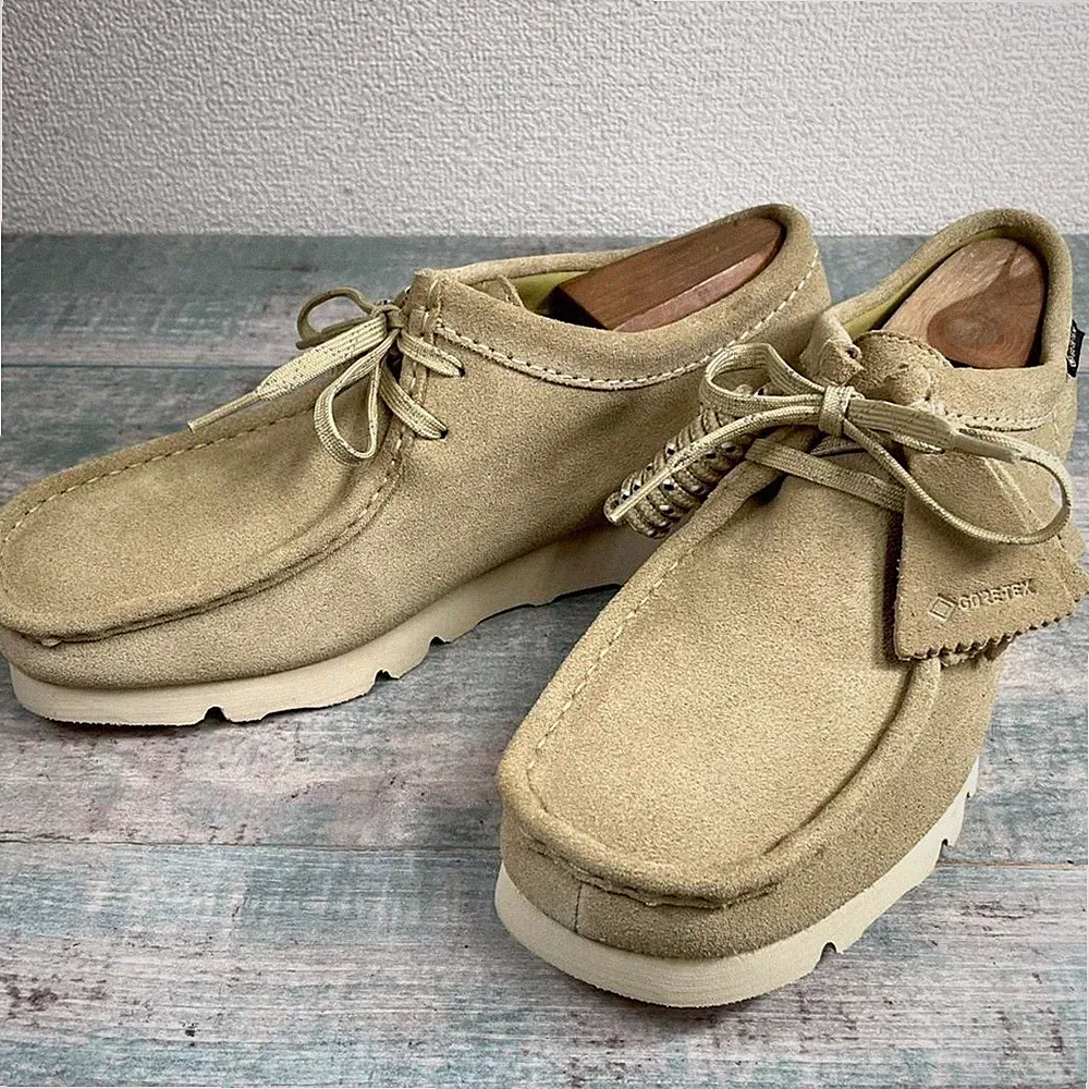 Clarks Wallabee GTX Gore-Tex Beige 25,5cm Neu Herren Freizeitschuhe