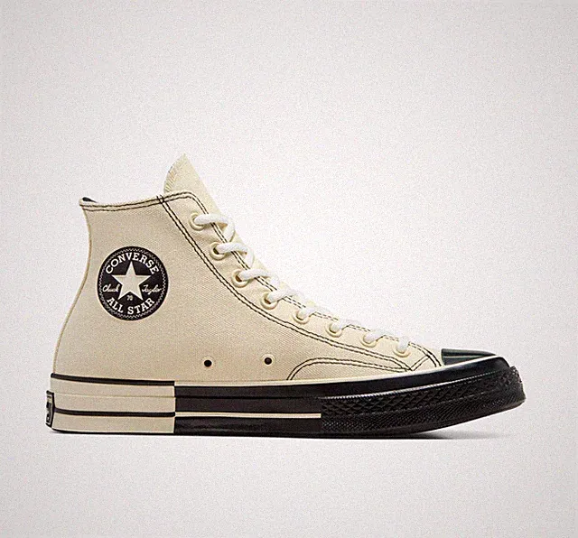 Converse Chuck 70 Schwarz und Elfenbein High-Top Schuhe Elfenbein UK 11