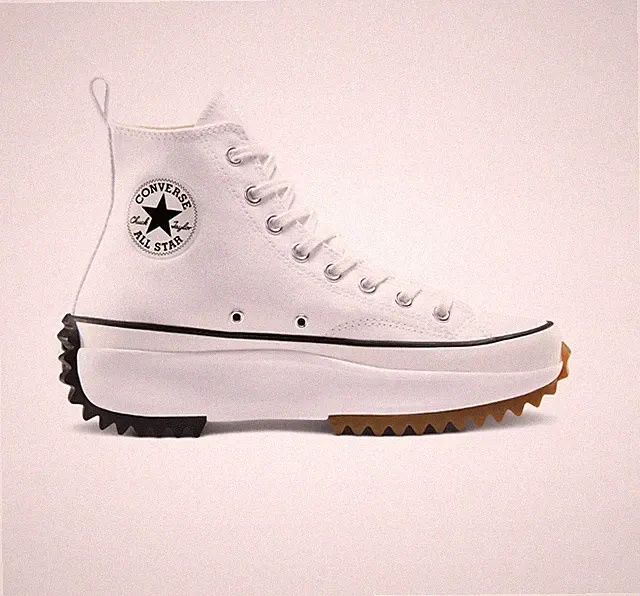 Converse Run Star Wandern High Top Plateau Schuhe weiß