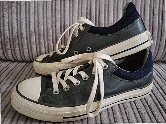 Converse UK 6 All Star Chuck Taylor Unisex Sneaker Leder Schuhe anthrazit grau