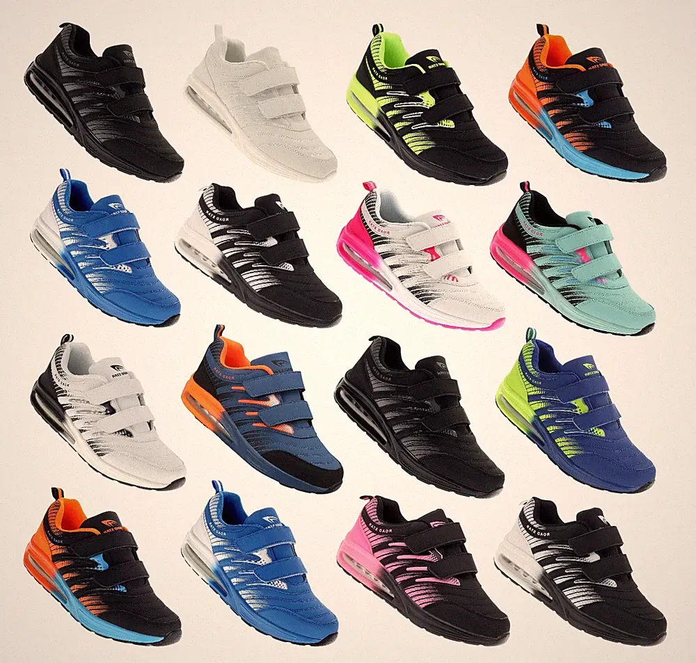 Damen Herren Sneaker Klettverschluss Sportschuhe Freizeitschuhe Turnschuhe 73940