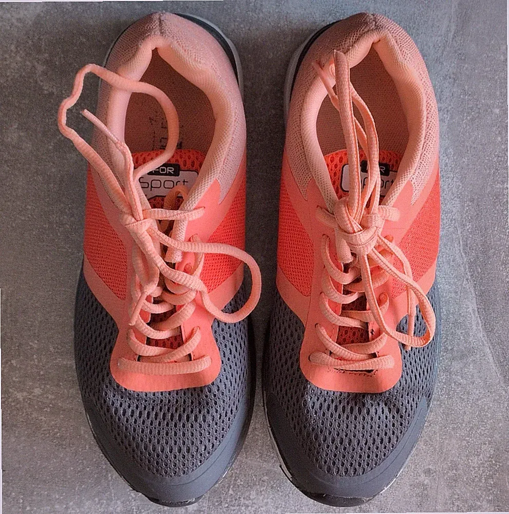 Damen Laufschuhe Sneaker Laufen & Joggen Low Top Mesh Orange/Schwarz