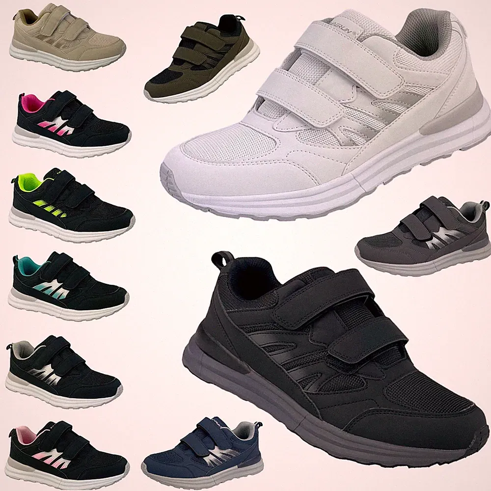 Damen Sneaker Klettschuhe Sportschuhe Turnschuhe Laufschuh Klettverschluss 36-42