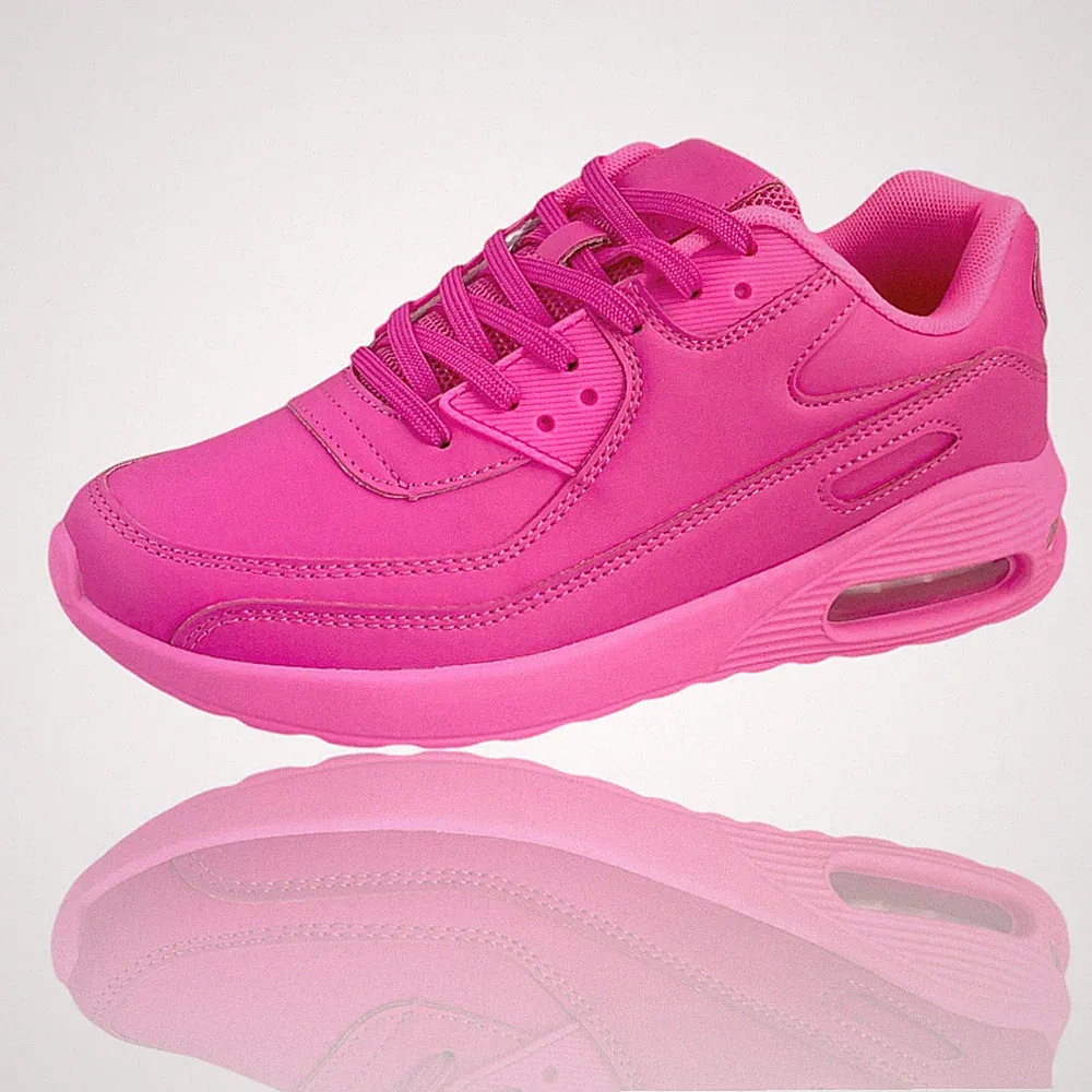 Damen Sneaker Pink Schnürer Sportschuhe Laufschuhe Turnschuhe Mädchen Pink 36 38