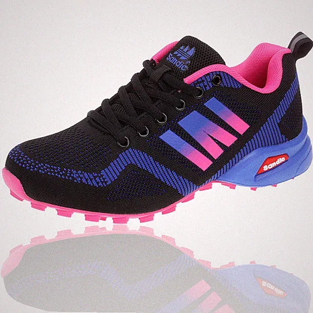 Damen Sneaker Sportschuhe Mädchen Turnschuhe Laufschuh Schwarz Blau Pink 36-41