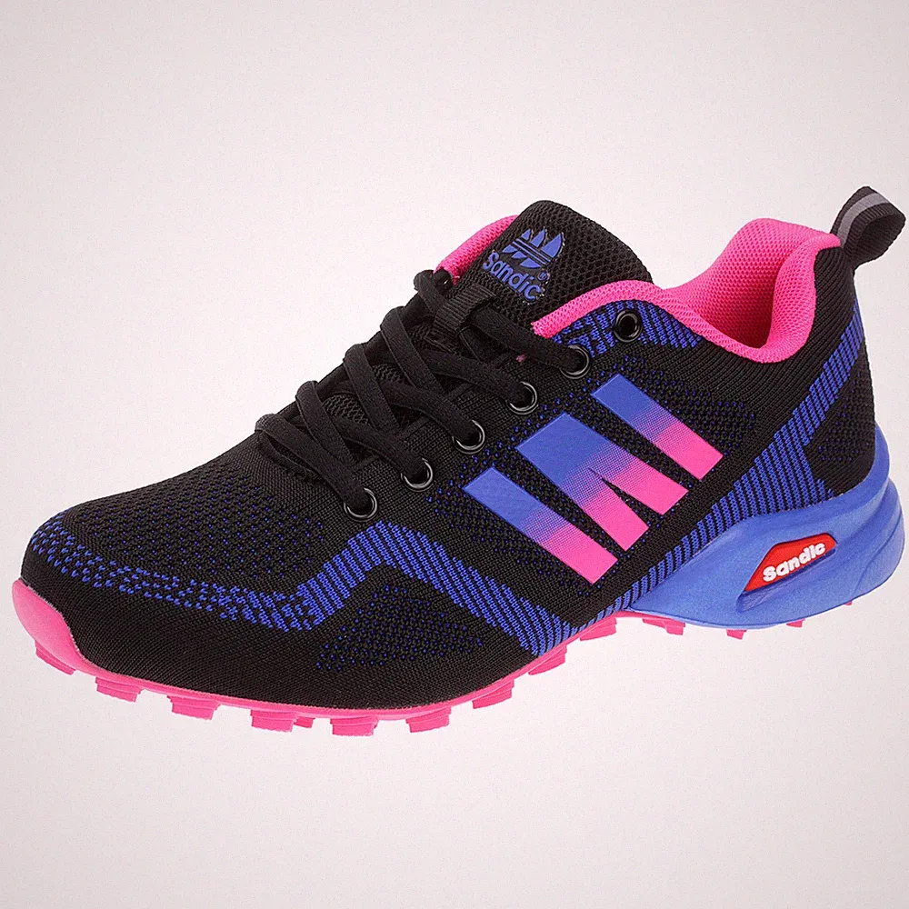 Damen Sneaker Sportschuhe Mädchen Turnschuhe Laufschuh Schwarz Blau Pink 36-41