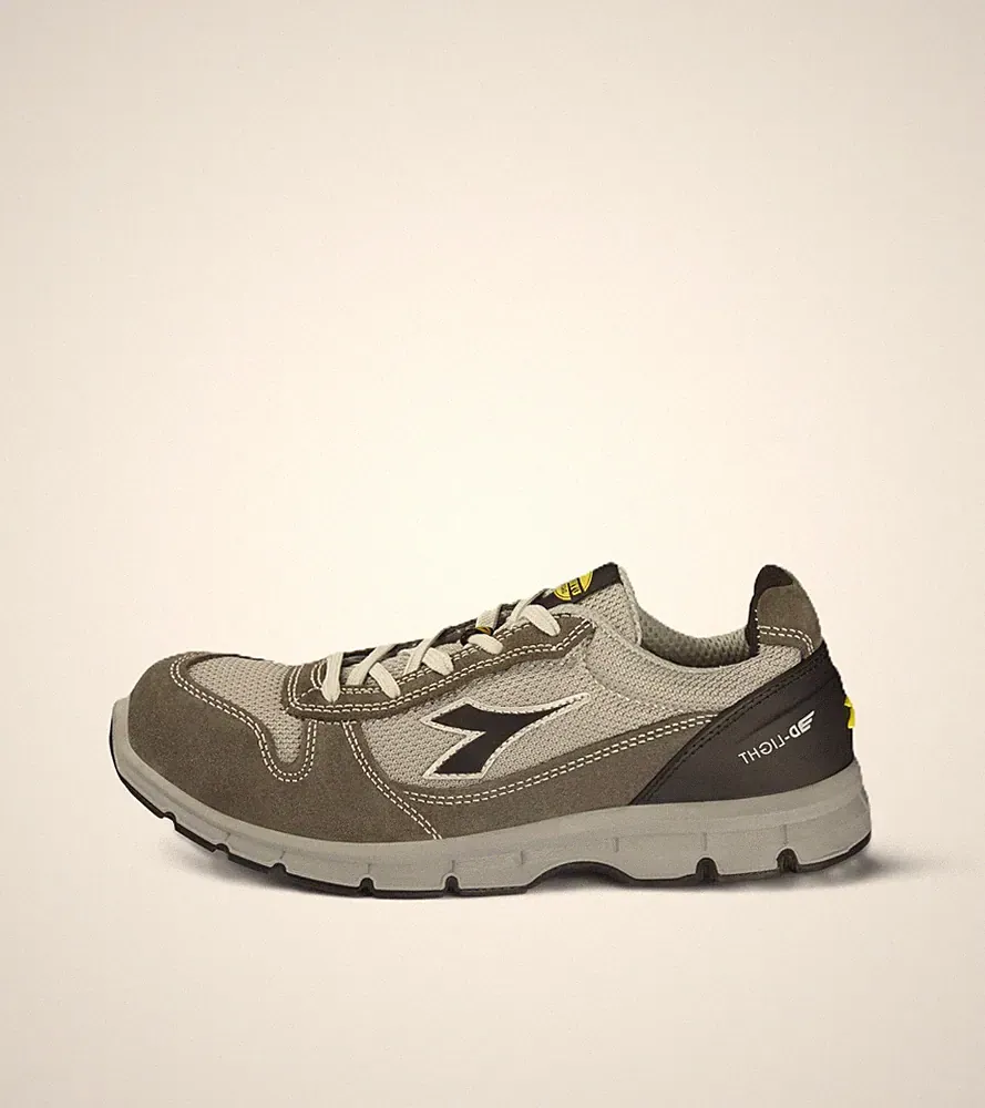 Diadora Herren Run Text Low S1P SRC ESD, Grigio Castello Grigio Al, 36 EU