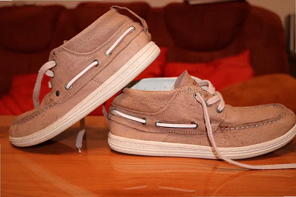 DIESEL Mokassins 40 NP-180€ Echtleder Halbschuhe Sneaker Laufschuhe Slipper