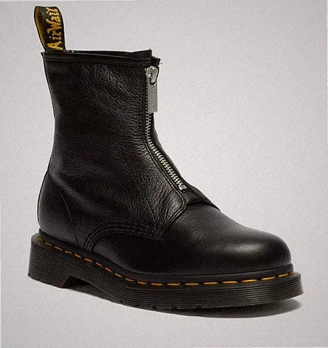 Dr. Martens 1460 weiche Lederstiefel mit Reißverschluss in Schwarz begrenzter Bestand