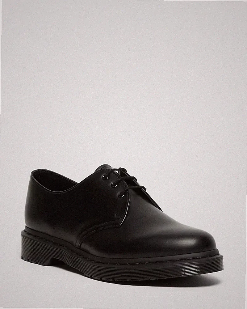 Dr Martens 1461 Mono Glattleder Oxford Schuhe Schwarz