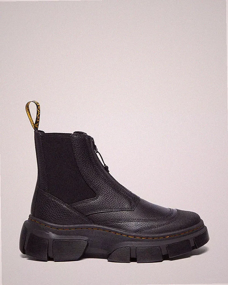 Dr. Martens Dmxl Zip Chelsea Leder Stiefel in Schwarz