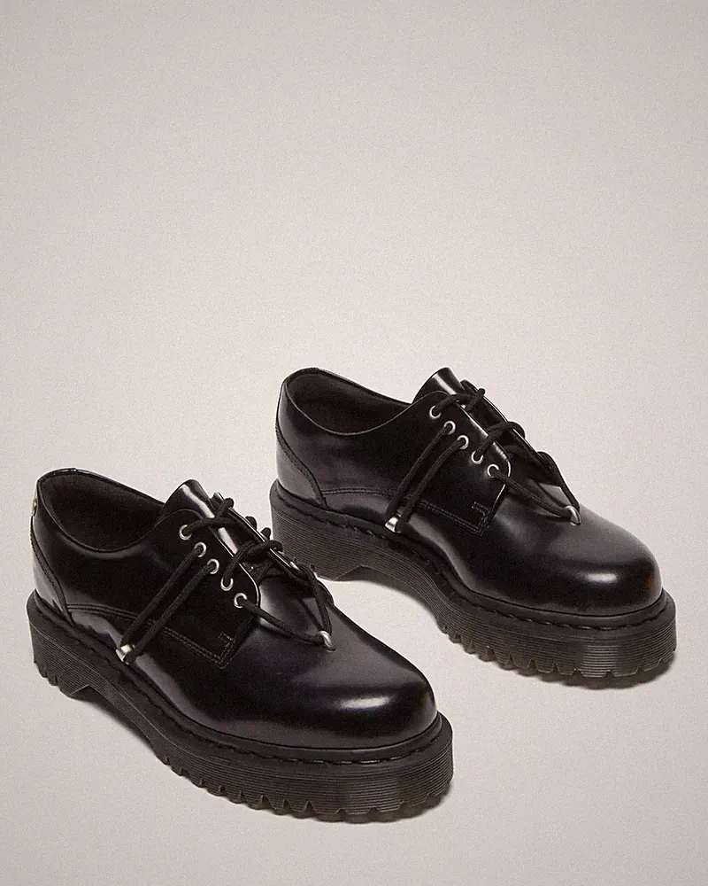 Dr Martens Zeffir 5-Loch Leder Bex Schuhe in Schwarz