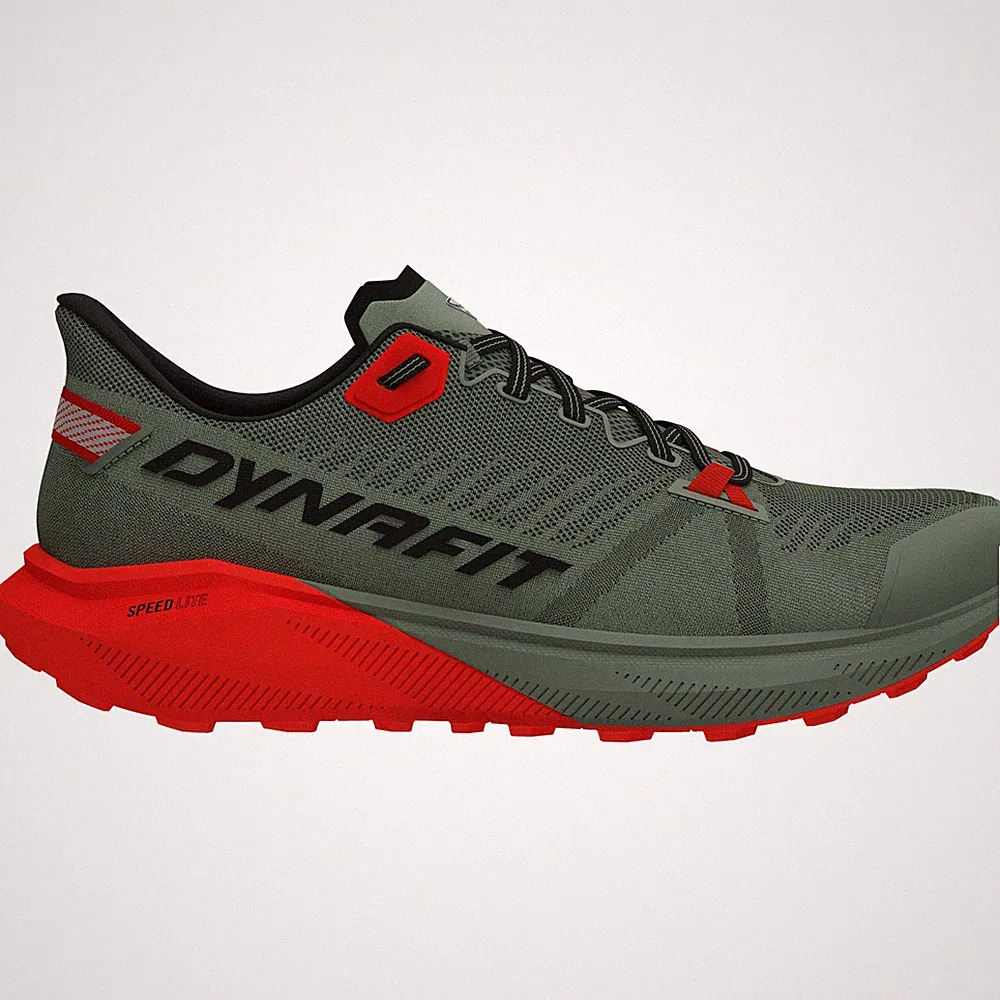 Dynafit Trail Running Schuh Herren Joggingschuh Laufschuh dunkelgrün rot grün